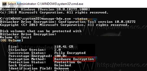 bitlocker hardware encryption